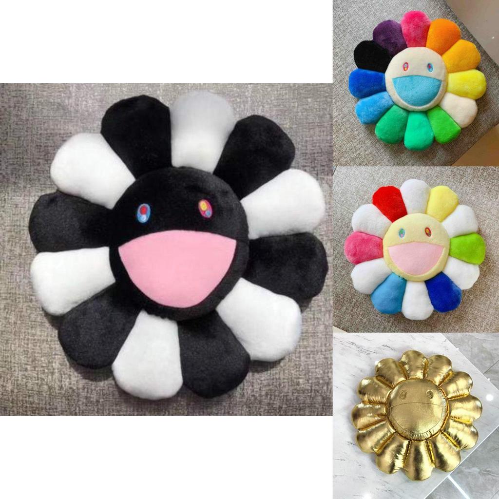 Bright And Colorful 40cm Takashi Murakami Rainbow Flower Pillow Plush For Kids