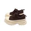 Leather McQueen shoes 2025 autumn new heightened platform lace-up versatile muffin casual breathable dad shoes women