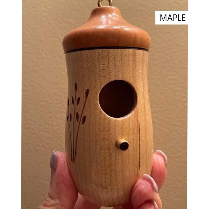 Hummingbird House - 2022 New Wooden Hummingbird House for Outside Hanging, 2/3Pcs Hummingbird Houses for Outside for Nesting (Cherry+Maple)