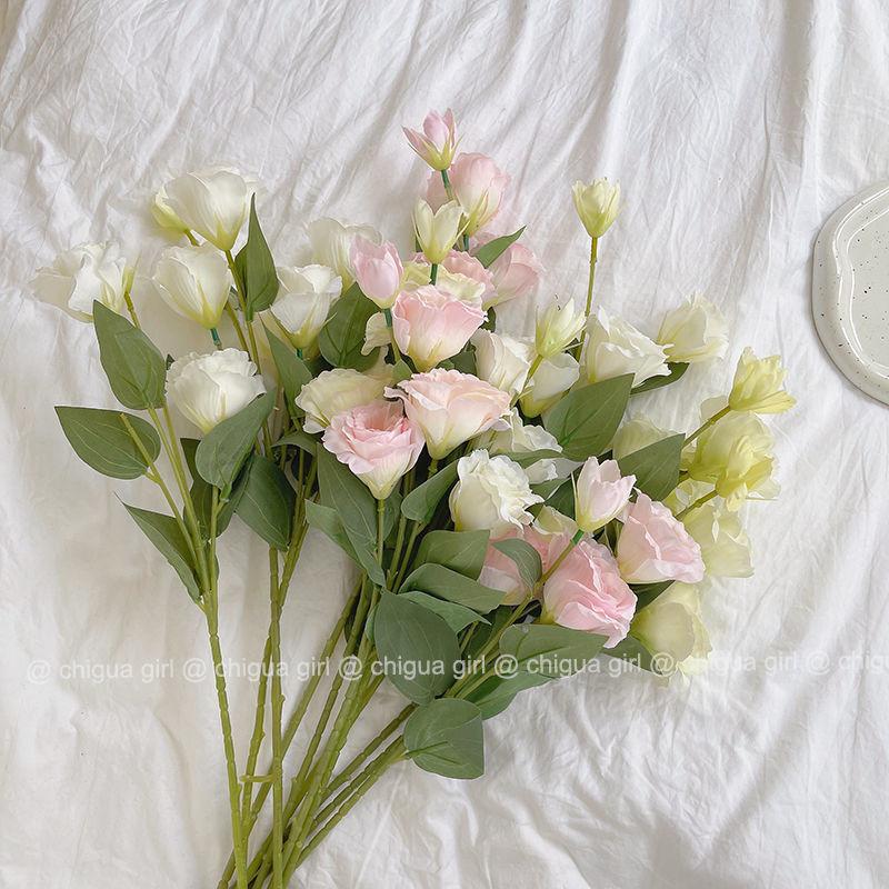 Artificial Eustoma Flower Bouquet For Wedding Party Decor Gift For Loved Ones