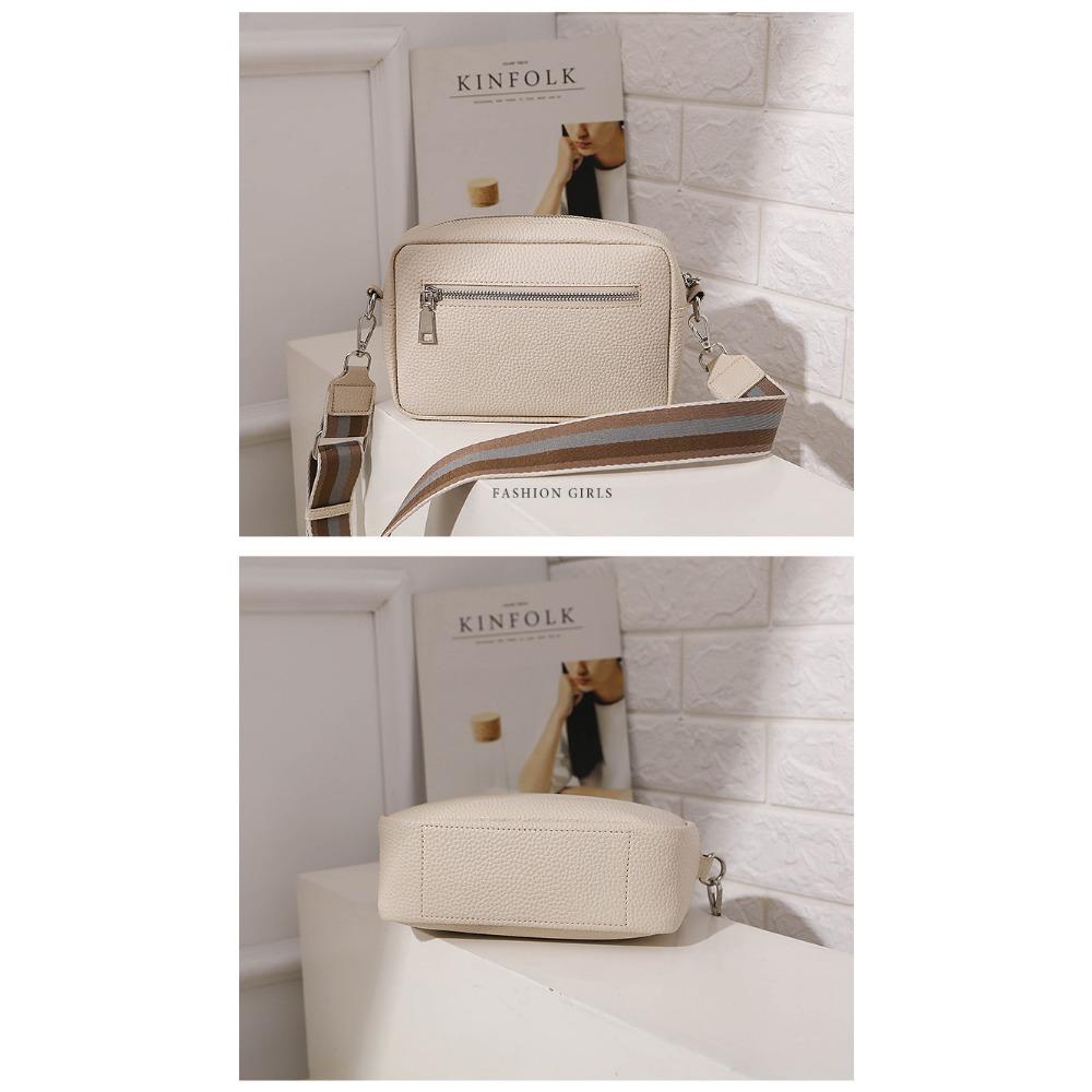 New Women's Solid Color PU Crossbody Bag Fashion Small Shoulder Square Bag