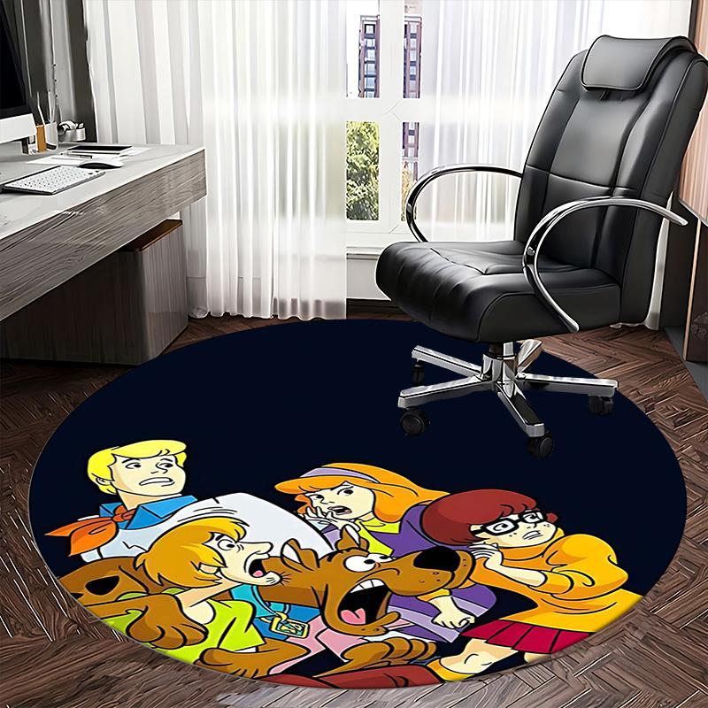 Scooby Doo,Mystery Solvers Chair mat Round Rug Office carpet, Non slip, Suitable for Living Rooms, Bedrooms,Decor1205722a