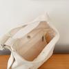 Large Capacity Tote Bag Women's Canvas Bag Solid Color Shoulder Crossbody Bag