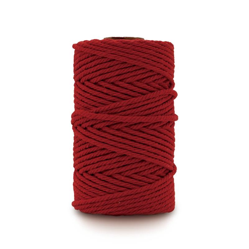 DIY 50 Yards Cotton Rope 3mm Colored Cotton Rope Handmade Cotton Thread Rope Woven Tapestry Rope Binding Rope, Gift Packaging Rope