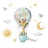 Abnehmbare Niedliche Giraffe Heißluftballon Wandaufkleber für Kinderzimmer Babyzimmer Dekor Heimdekoration Wandtattoos Tierkunst Wandmalereien