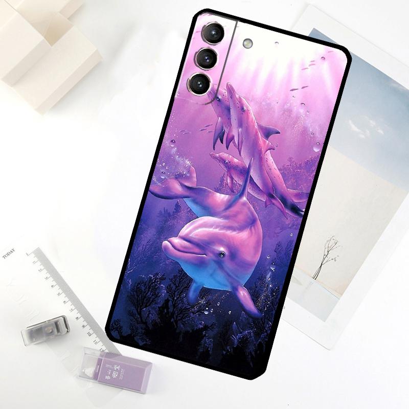 Ozean Delfin Handyhülle Für Samsung Galaxy S25 S24 S23 S22 S21 S20 S26 Ultra S10 Plus S23 FE S25 FE Hülle