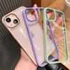 Luxury Transparent Shockproof Case For Iphone 14 13 12 11 Pro Max X Xr Xs Metal Camera Protection Candy Soft Frame Clear Cover