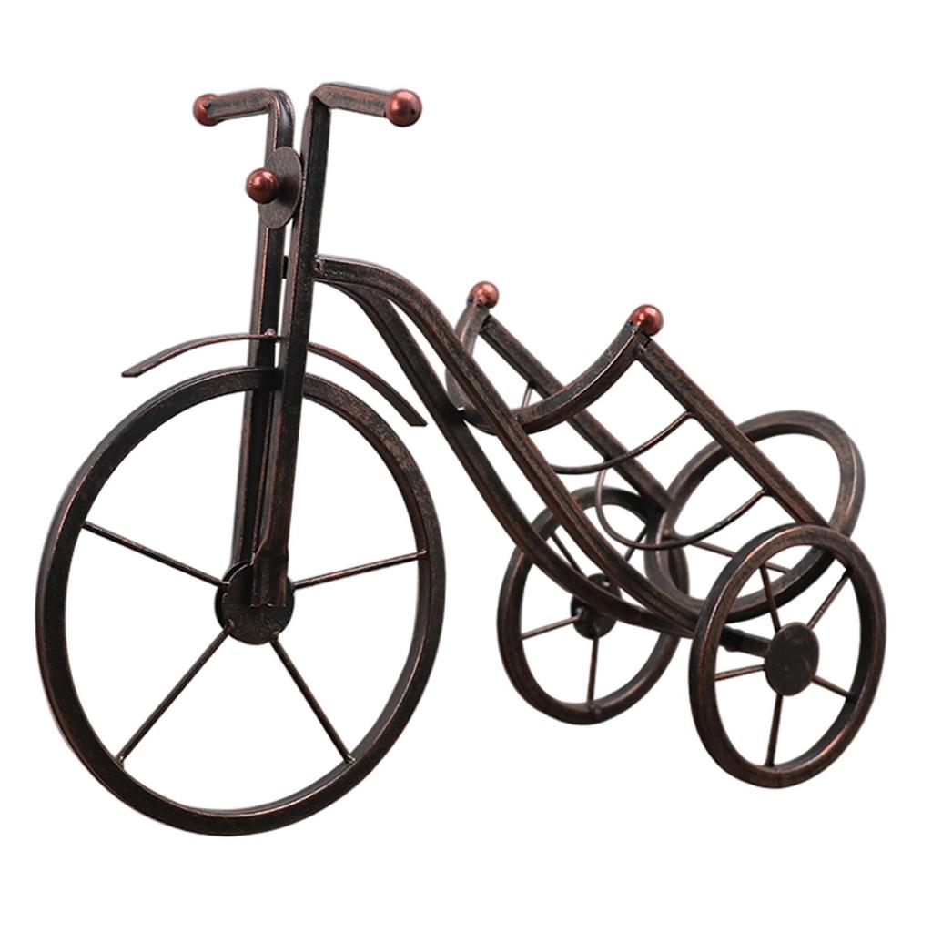 Classical Shape Bottle Holder Decorative Iron Furnishing Craft Tabletop Storage Rack for Decor Desk
