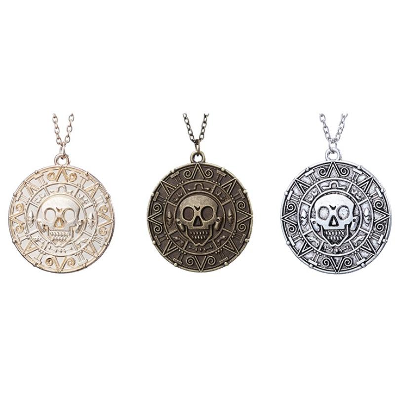Stunning Pirates Of The Caribbean Aztec Coin Medallion Necklace For That Special Occasion