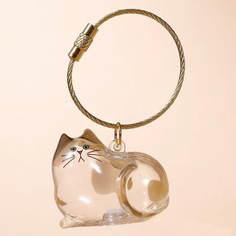 Cat Keychain Pendant Backpack Cat Hair Storage Box Hanging Cat Bag Hanging Pet Hair Grooming Souvenirs