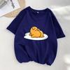 Harajuku Faules Ei Druck Damen T-Shirt Gudetama T-Shirts Kurzarmshirt Kawaii T-Shirts Gothic Weibliche Ästhetik T-Shirt Oberteile