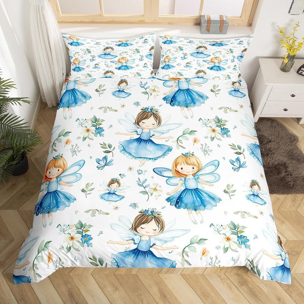 Cartoon Ballet Girl Duvet Cover Twin Queen Size Sport Theme Bedding Set Soft Microfiber Dancer Comforter Cover With 2 Pillowcase