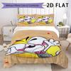 Diddl Pattern Bedding Uilt Set Uilt Cover Pillowcase Home Decoration Birthday Gift (1 * Duvet Cover + 2 * Pillowcase Without Core)