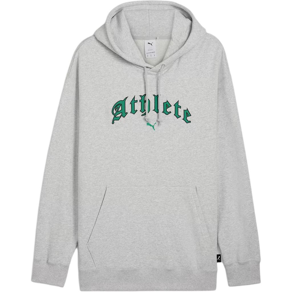 Puma Graphics Hoodie FW24 Athlete Comfortable Long Sleeve College Style Sweatshirt Men hoodies Light-Gray 626678-04