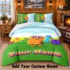 Numberblock Custom Name 3Pcs Bedding Set 1 Bed Sheet 2 Pillowcases Bedroom Home Decor