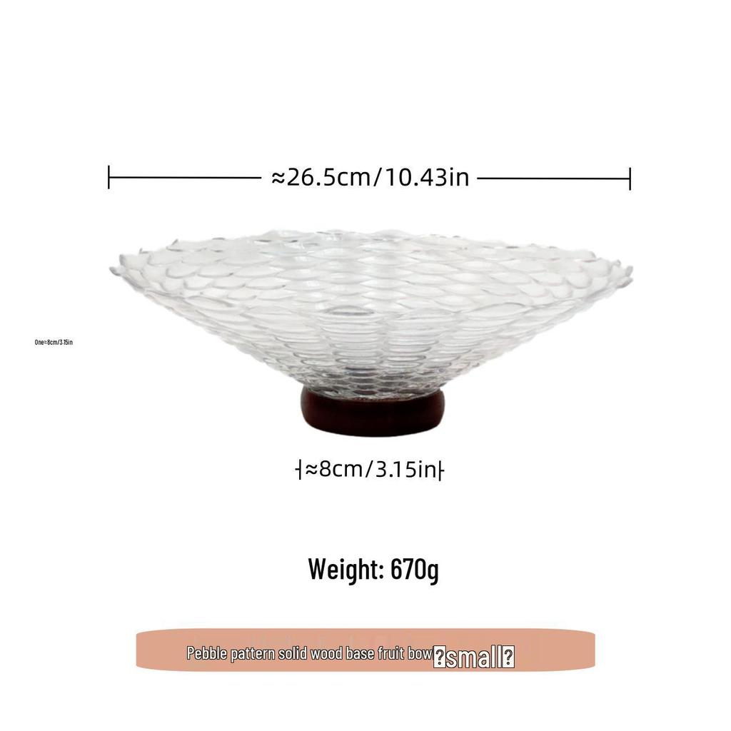 Elegant High-Footed Glass Fruit Bowl for Living Room - Stylish Candy Dish & Snack Display Plate