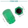 ACROPIX Car Tire Stem Valve Cap Tire Cap Wheel Valve Cover Tire Cap Hexagon Dustproof Aluminum Alloy Green 4pcs