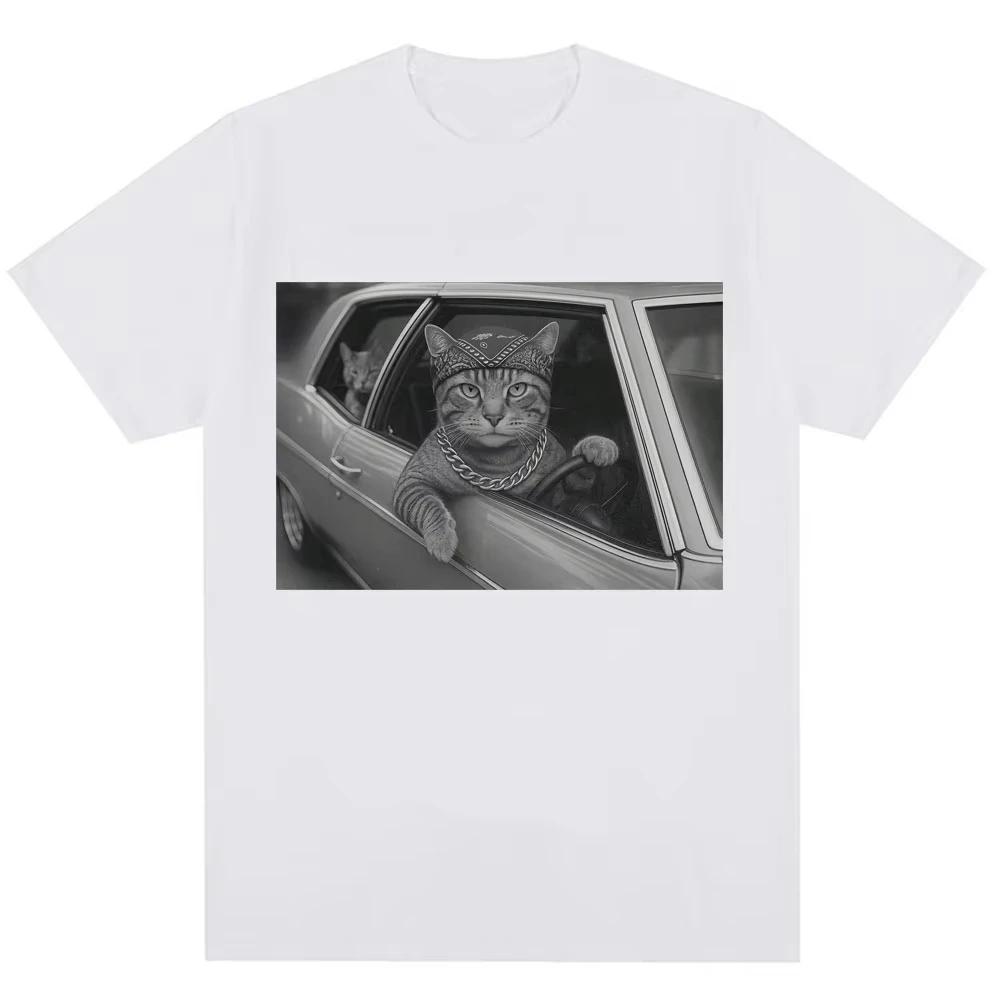 

Funny Cat Gang Meme Vintage Tshirt Women Fashion Cool T Shirt Casual Summer Tees Streetwear S