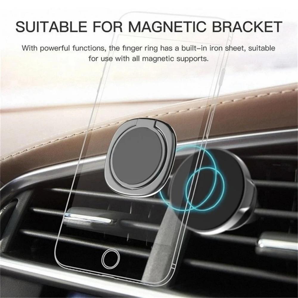 Ultra-thin Phone Stand Finger Ring Holder 360° Degree Rotation Folding Metal Phone Stand Mount Smartphone Holder for iPhone 15