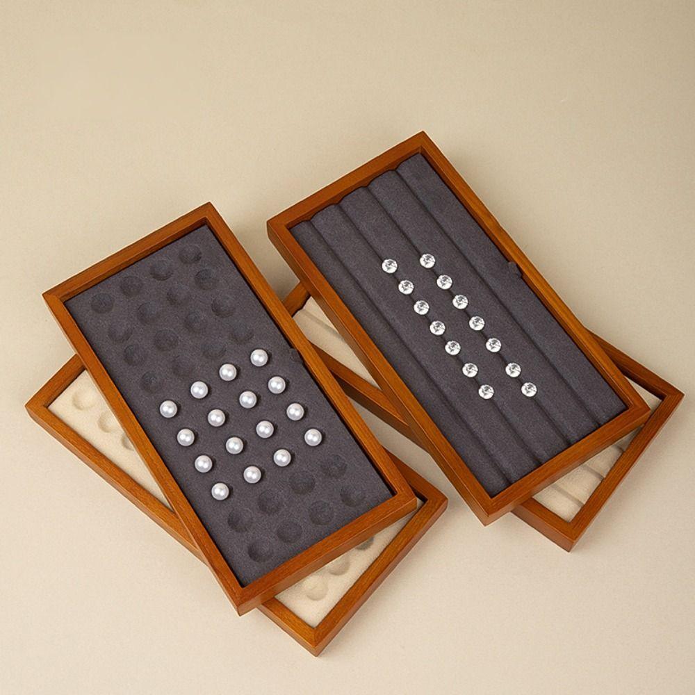 Microfiber Valet Flat Jewelry Tray Stackable Jewelry Display Props Jewelry Organizer  Strings