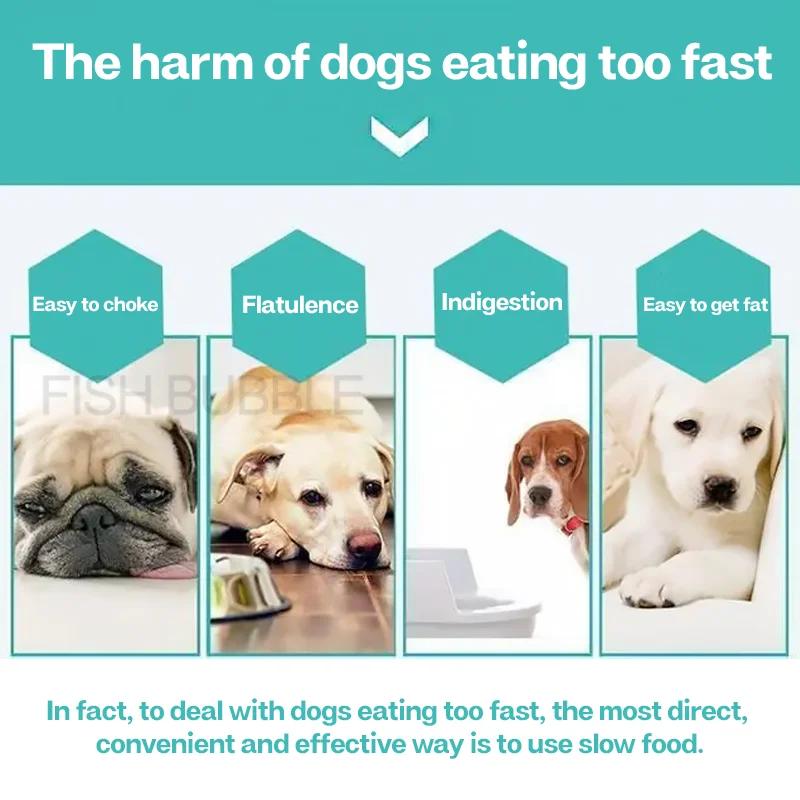 Tuggleksak med matare för hundar och katter, Premium slickplatta med sugkoppar för hundångestlindring, Långsam matare hundskålar