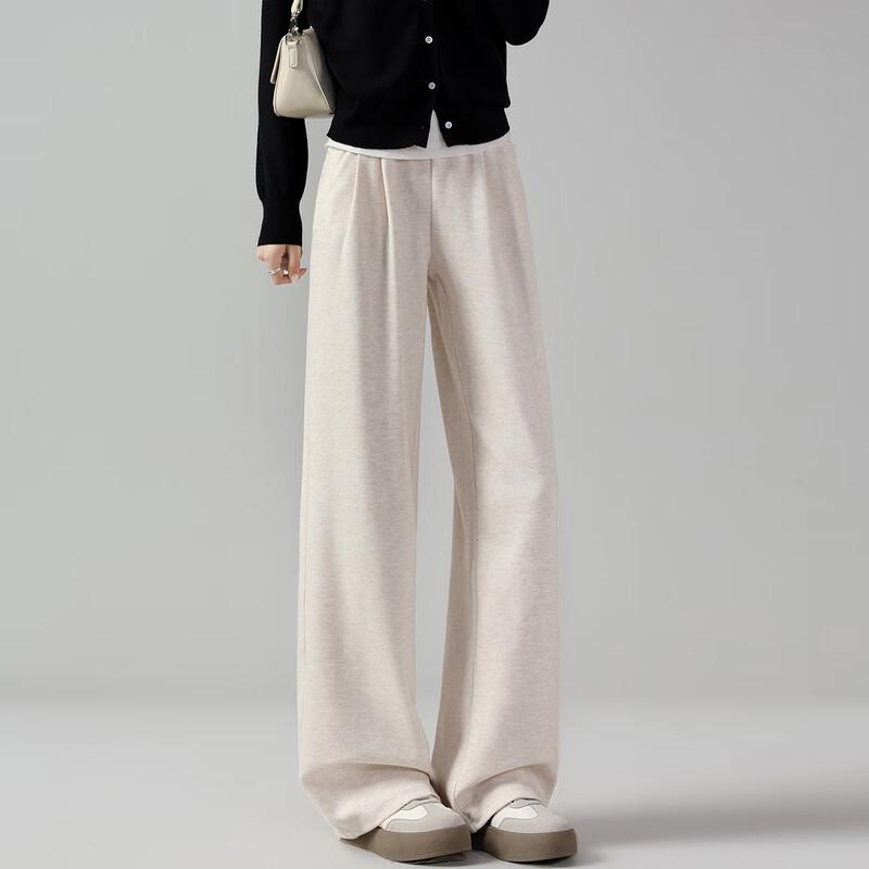 Izzue Women's High-Waisted Draped Wide-Leg Pants