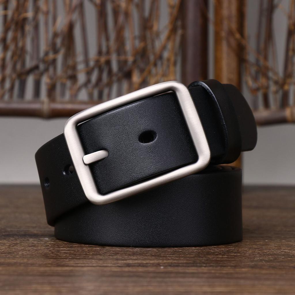 Gürtel Herren Minimalistisch Leichter Luxus Business Echtes Rindsleder Oberfläche Mode Lässig Allround Jugend Formelle Kleidung Anzughose Gürtel