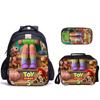 Doll Collective Probe Children'S Fun Three-Piece Set Woody Bass School Bag Pencil Bag Thermal Insulation Meal Bag Student Campus Set