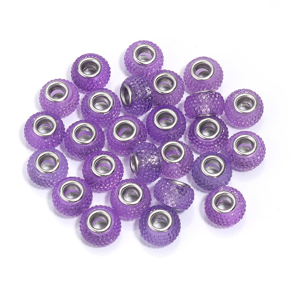 20Pcs 14×9mm Crystal Diamond Resin Beads Plated Colorful Large Hole Beads For Jewelry Making Accessories Diy Bracelet Earrings