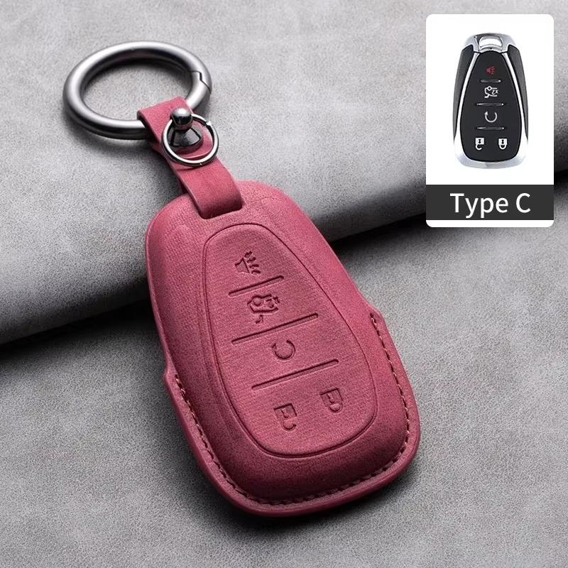 Car Key Case Cover Protective Shell For Chevrolet Chevy Malibu Camaro Cruze Traverse Spark Equinox Sonic Volt Suede Car Keychain