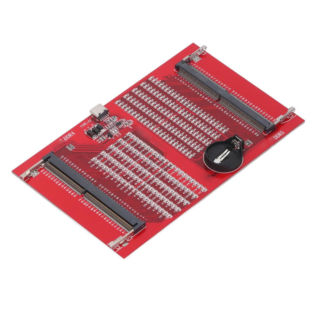 RAM Memory Tester Card DDR4 DDR5 2 in 1 Slot Diagnostic Analyzer for Laptop with LED Light Red