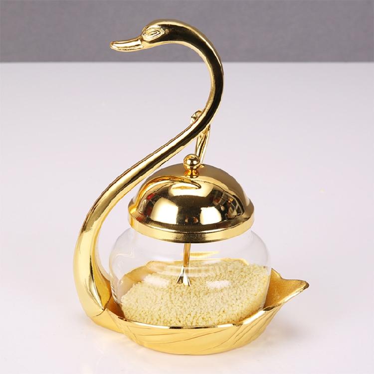 Spice Jar for Salt Sugar Pepper Powder with Spoon Glass Storage Seasoning Bottle