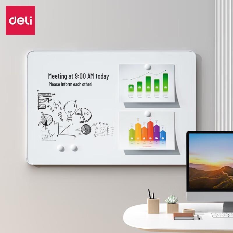 Deli MB102 Magnetic Narrow-Frame Wall Whiteboard 600x900mm