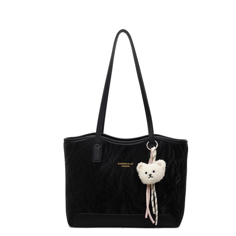 New simple and fashionable versatile shoulder bag, student class bag, women's large-capacity commuter tote bag