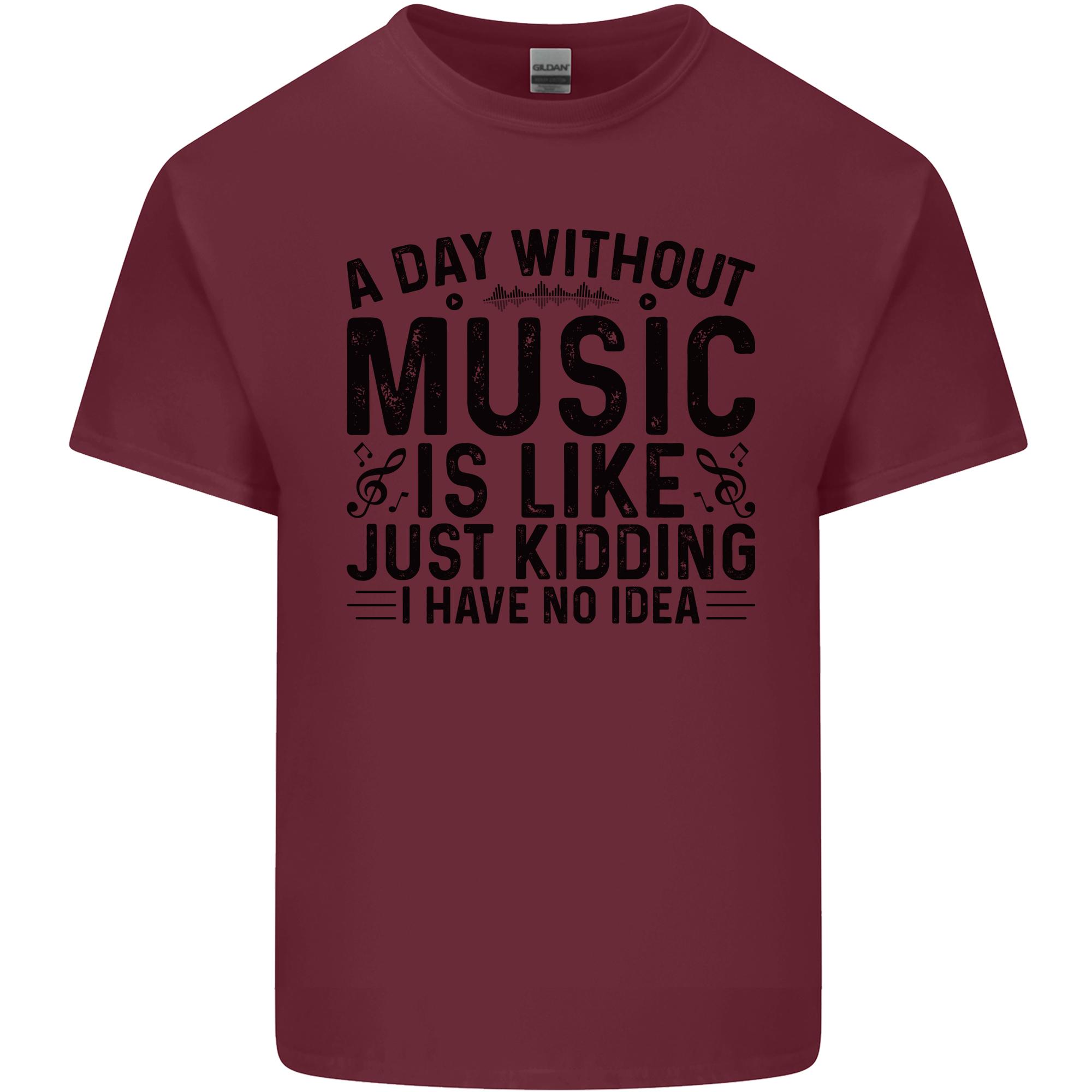 A Day Without Music Pop Rock Reggae Dance Unisexs Light Cotton TShirt S