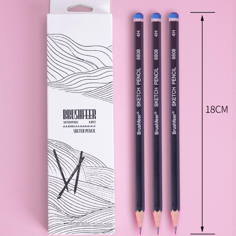 14Pcs/Set Drawing Pencil Set Wooden Professional Art Supplies Hard/Medium/Soft Sketch Charcoal Pencils Art Painting Stationery