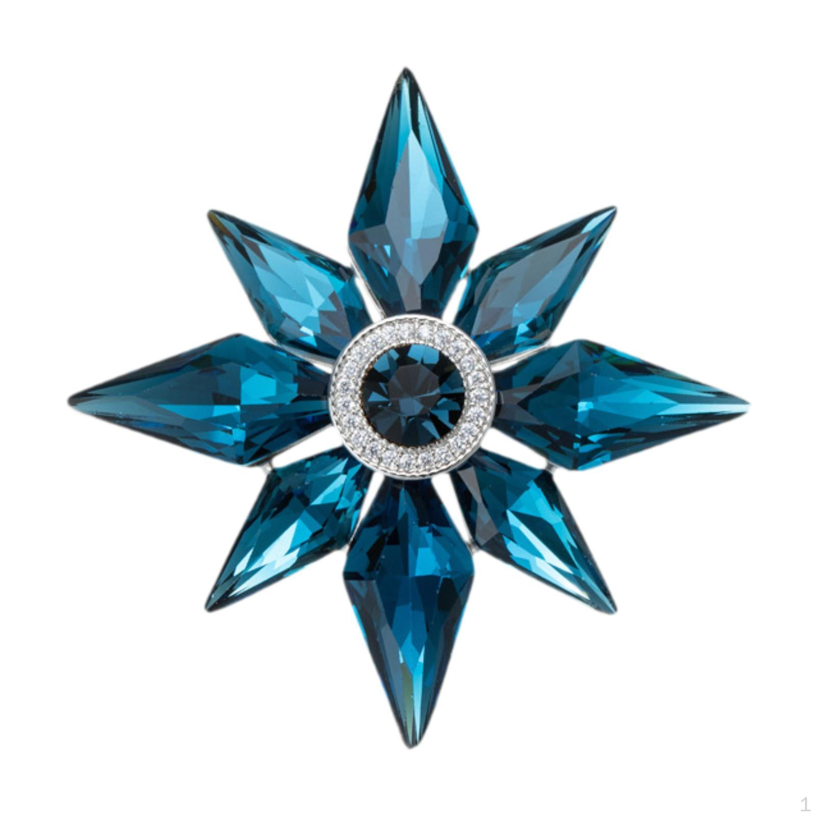 

Брошь на лацкан, элегантная булавка со стразами, звезда, нагрудная булавка для вечеринки в честь Дня благодарения синий