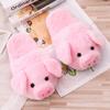 Fashion Winter Women Warm Indoor Slippers Ladies Fashion Cute Pink Pig Shoes Women's Soft Short Furry Plush Home Floor Slipper SH467