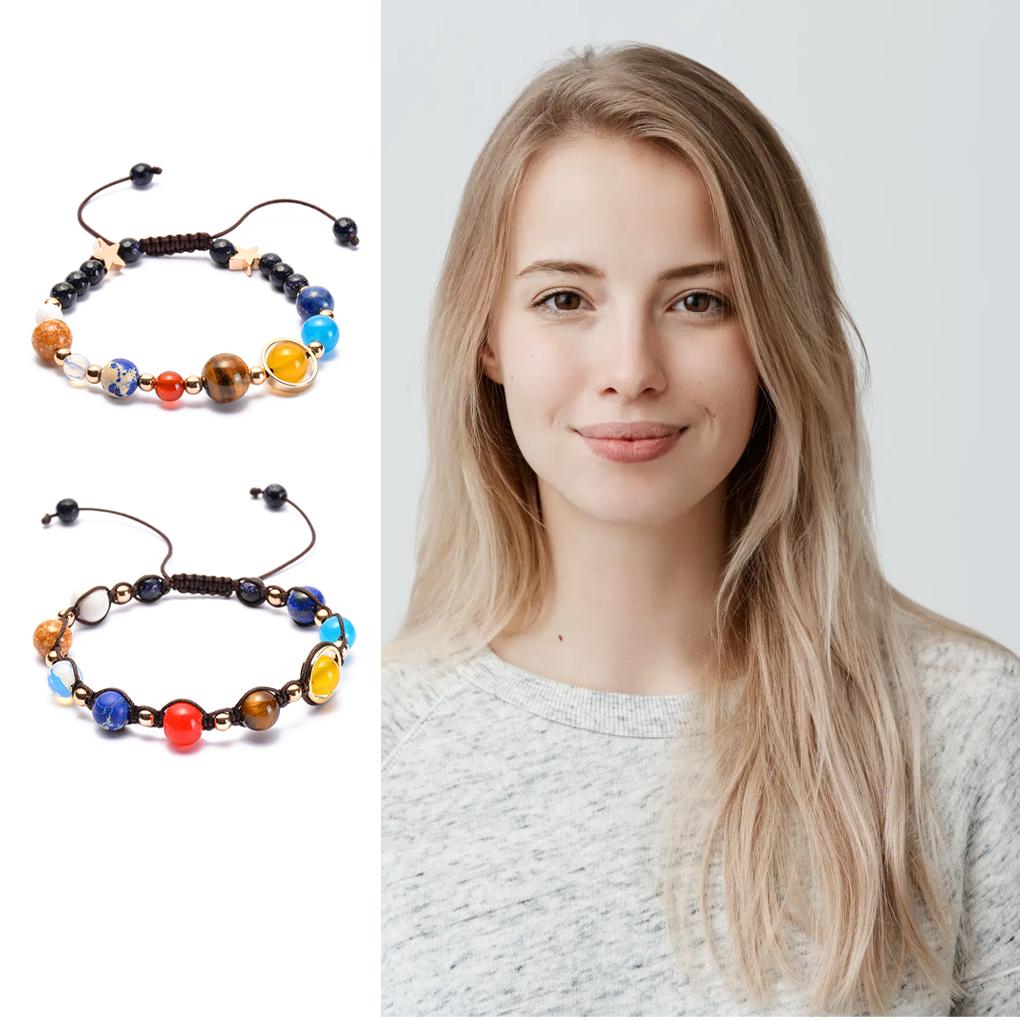 Stone Bracelet Hand Pendent Wrist Band Colorful Man Colorfast Sweet Gift Universe Birthday Gift Bead Bracelets