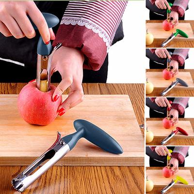Nerezová ocel Nástroj na vykrajování ovoce Ergonomická rukojeť Snadné uchopení Vykrajovač na hrušky Vroubkované čepele Odstraňovač jader hrušek