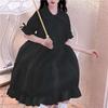 Summer Sundress Lolita Dress Kawaii Peter Pan Collar Cute Ruffle Puff Sleeve Dress