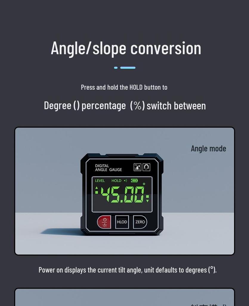 New Dual-Laser Digital Inclinometer with Strong Magnetic Base for Accurate Angle Measurements