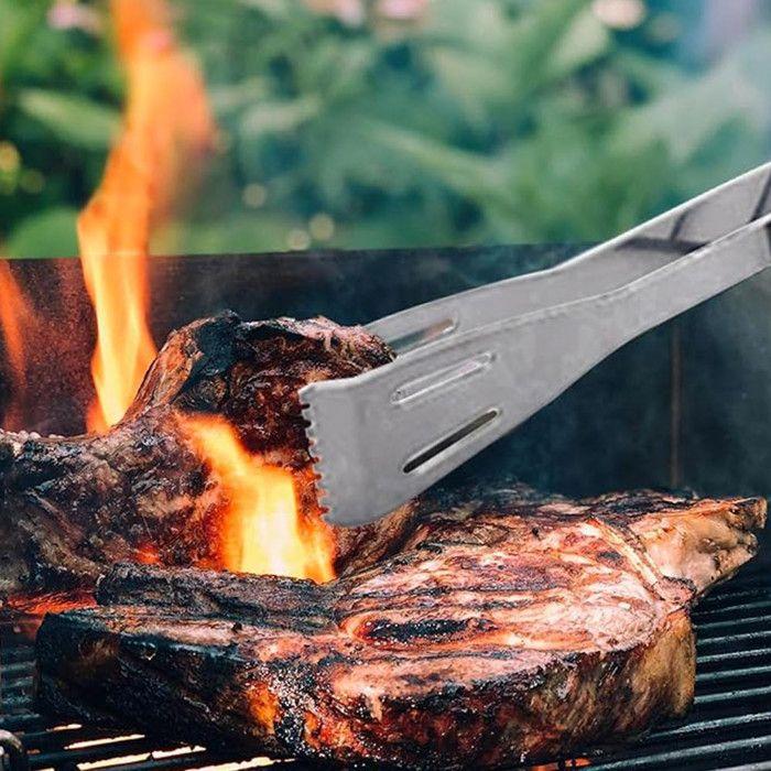 Küchenzange aus Edelstahl für Grill und Plancha