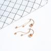 Korean Fashion Long Geometric Circle Earrings For Women  Jewelry Female Earring Gift Party Wedding Rose Gold Drop Earrings