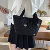 Korean Style Bow Puffy Handbag Lingge Casual Quilted Handbag Fashion Cloud Pleated Bag  Students