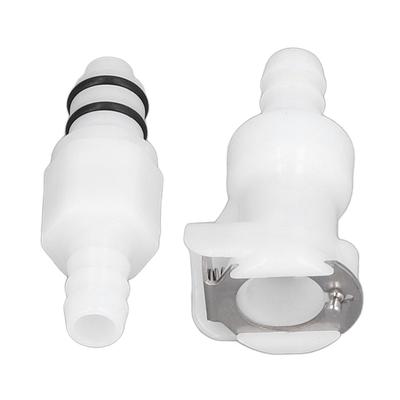 Connettore Rapido per Tubo in Plastica 5/16 Tubo con Valvola di Intercettazione Plastica per Uso Alimentare Connettore Tubo Linea Acqua