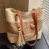 Holiday Wind Beach Straw Bag Women's Summer New Hollow Woven Bag Large Capacity Commuter Shoulder Armpit Bag