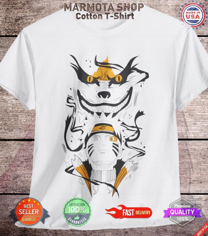 

Naruto Shirt Uzumaki Anime Kurama Unisex Tee T-Shirt All Sizes Unisex Soft Ninja 4XL