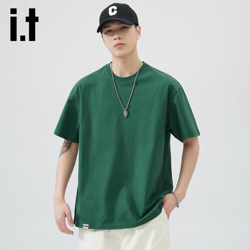 Izzueit Men's Heavyweight Loose Fit Short Sleeve T-Shirt