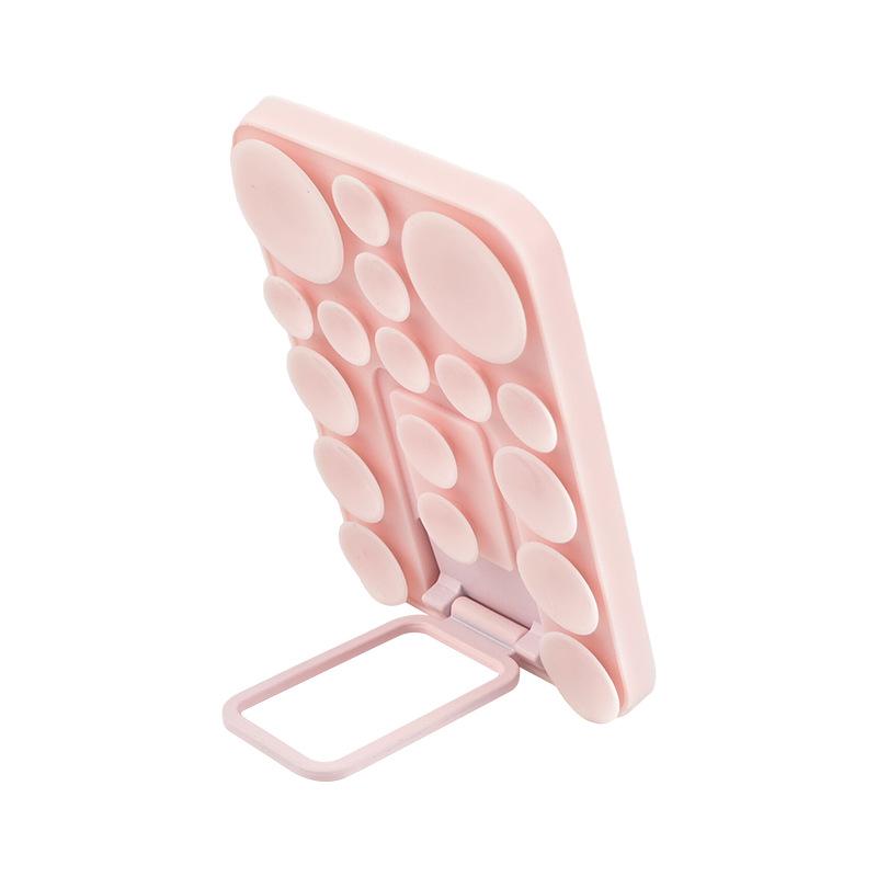 Universal Silicone Phone Holder: Suction Cup, Self-Adhesive, Folding Design